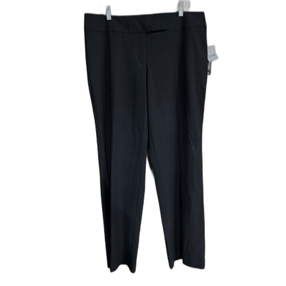 NWT Briggs New York Black Size 16 Flat Front Career Classic